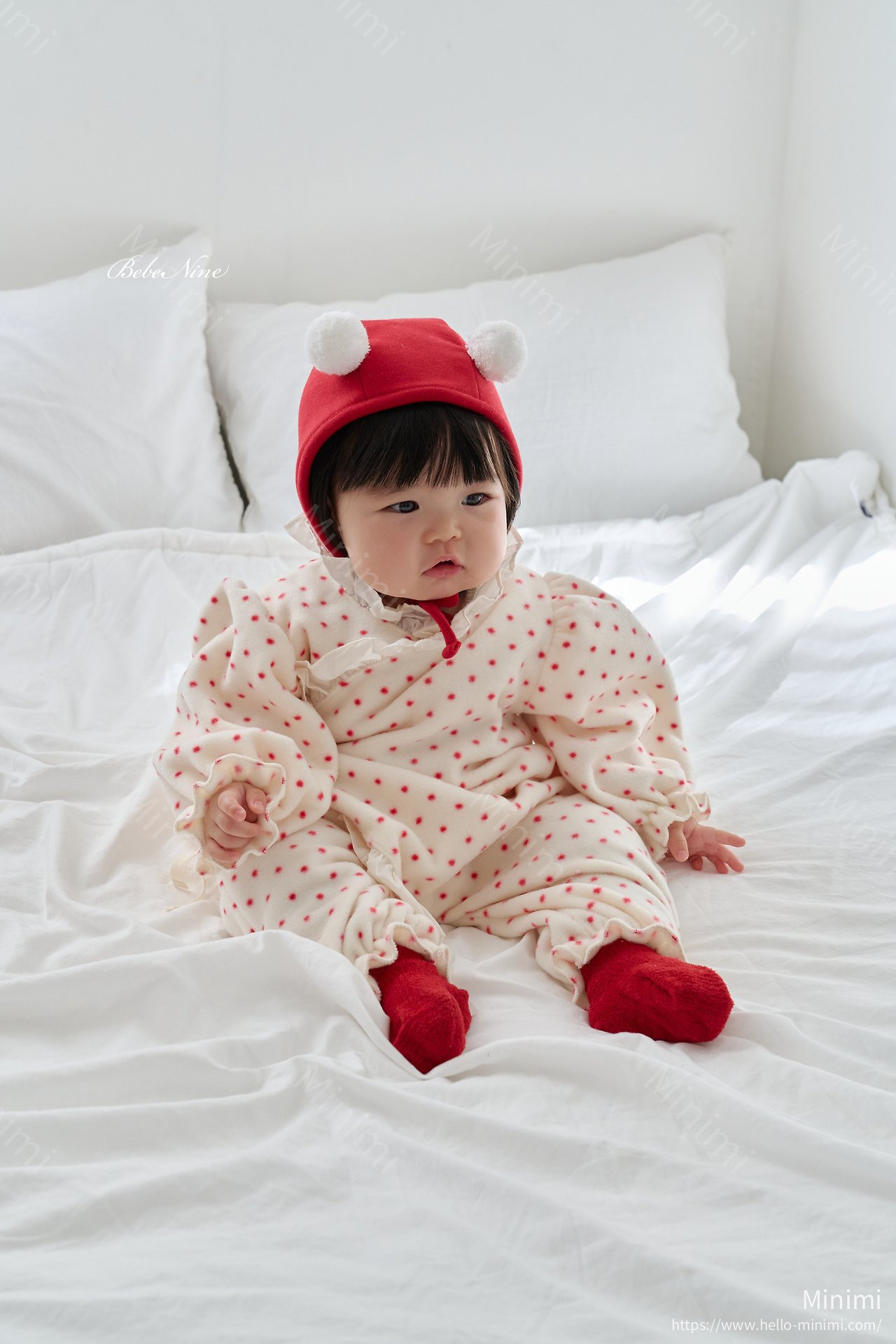 bebe nine Polka Dot Frill Romper 細節圖 10