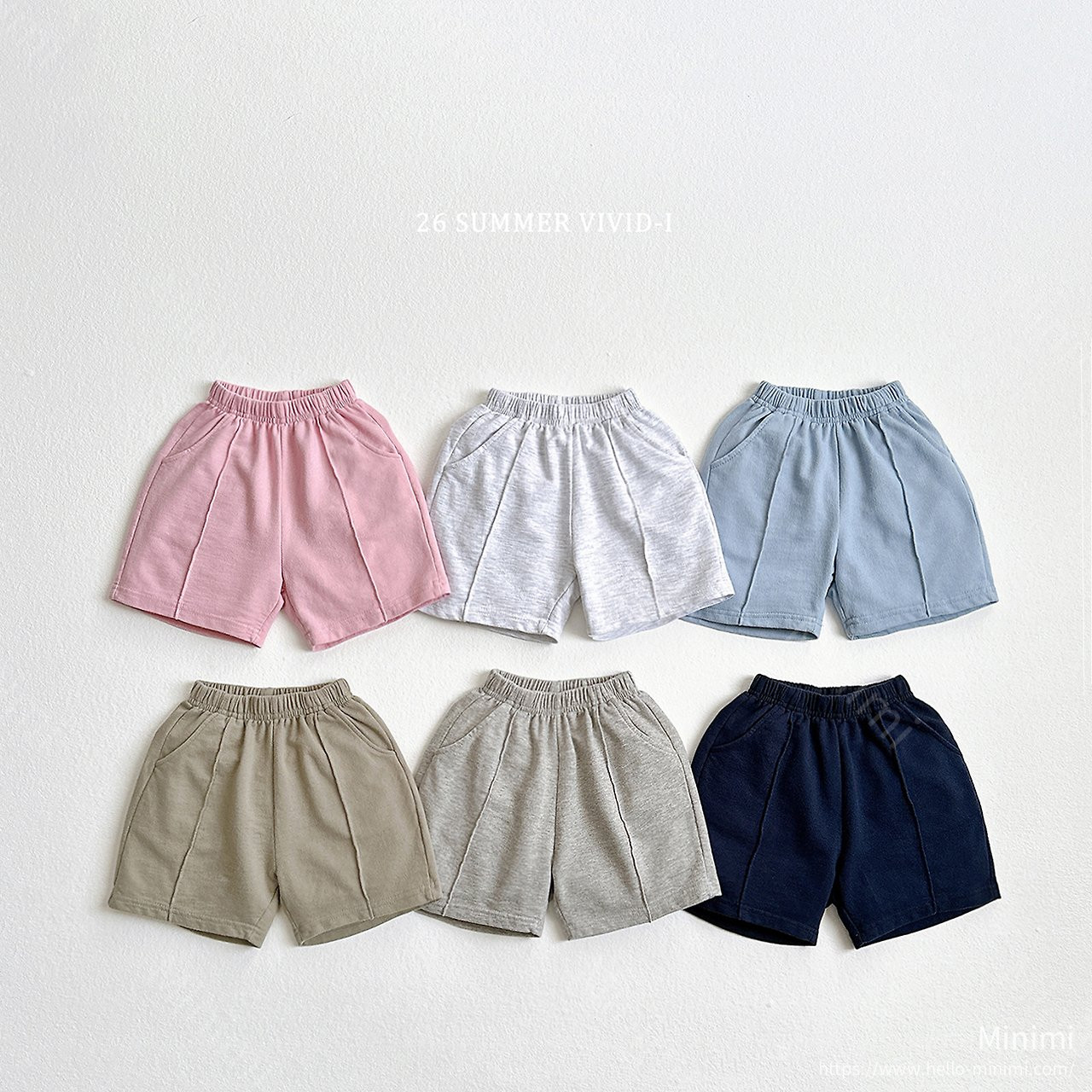 VIVID-I Pintuck Terry Shorts - 韓國童裝代購主圖