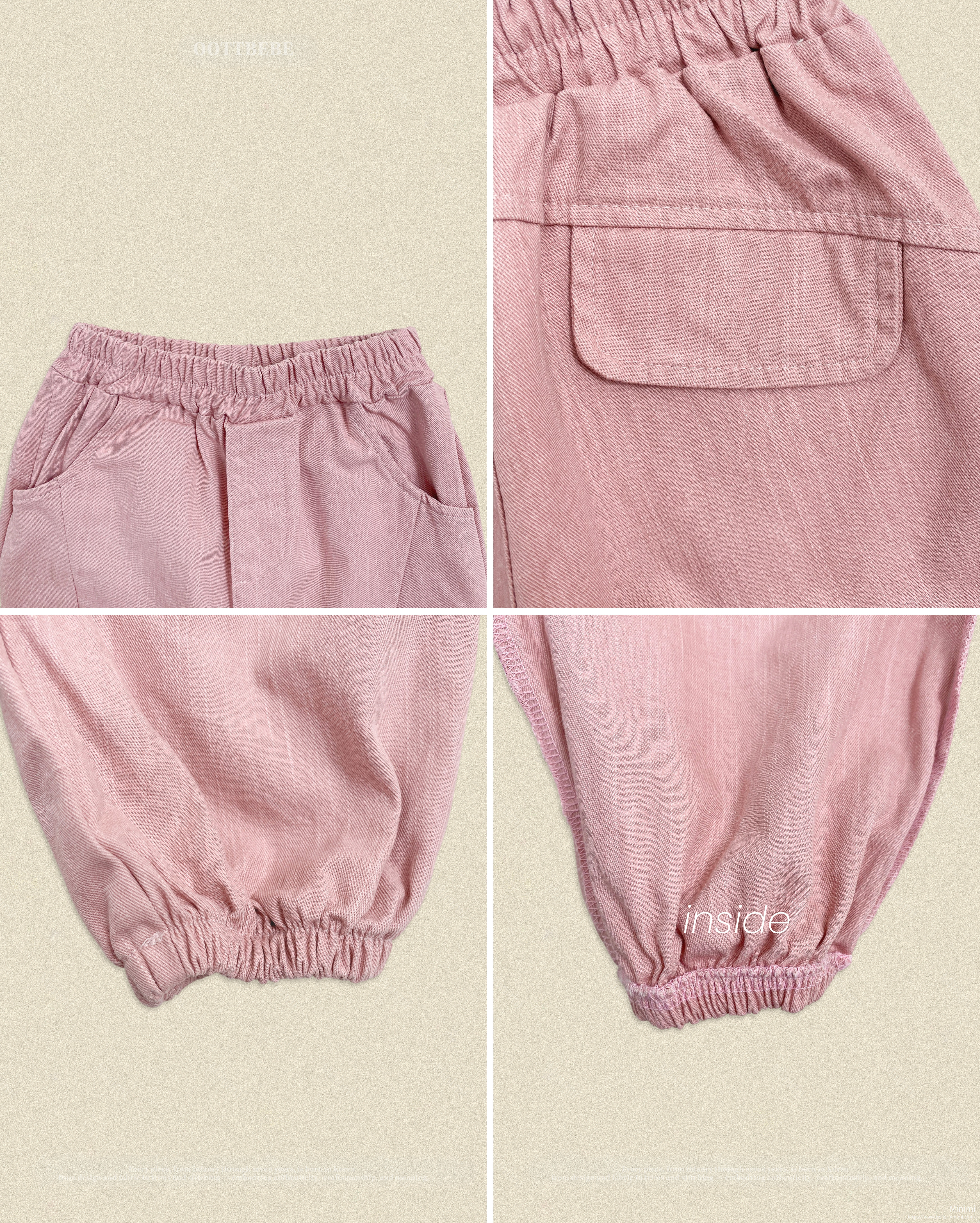 oott bebe Hip Slub Pants 細節圖 11