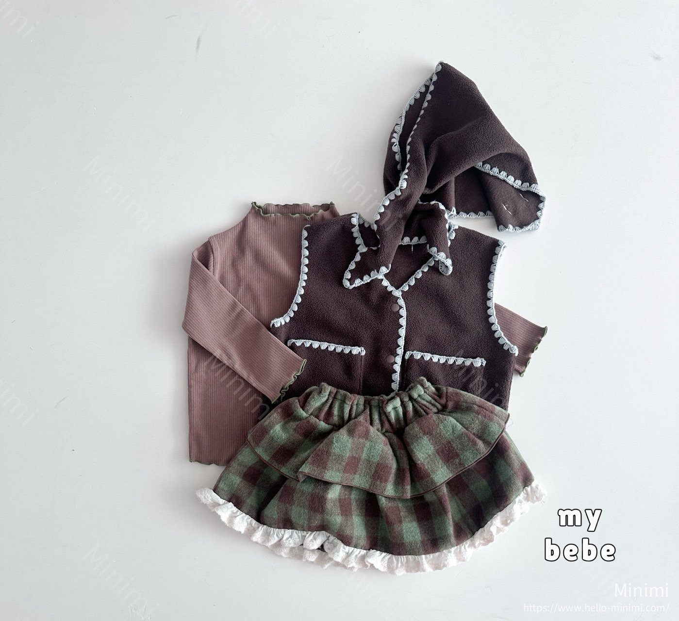 my_bébé Check Tiered Skirt 細節圖 13