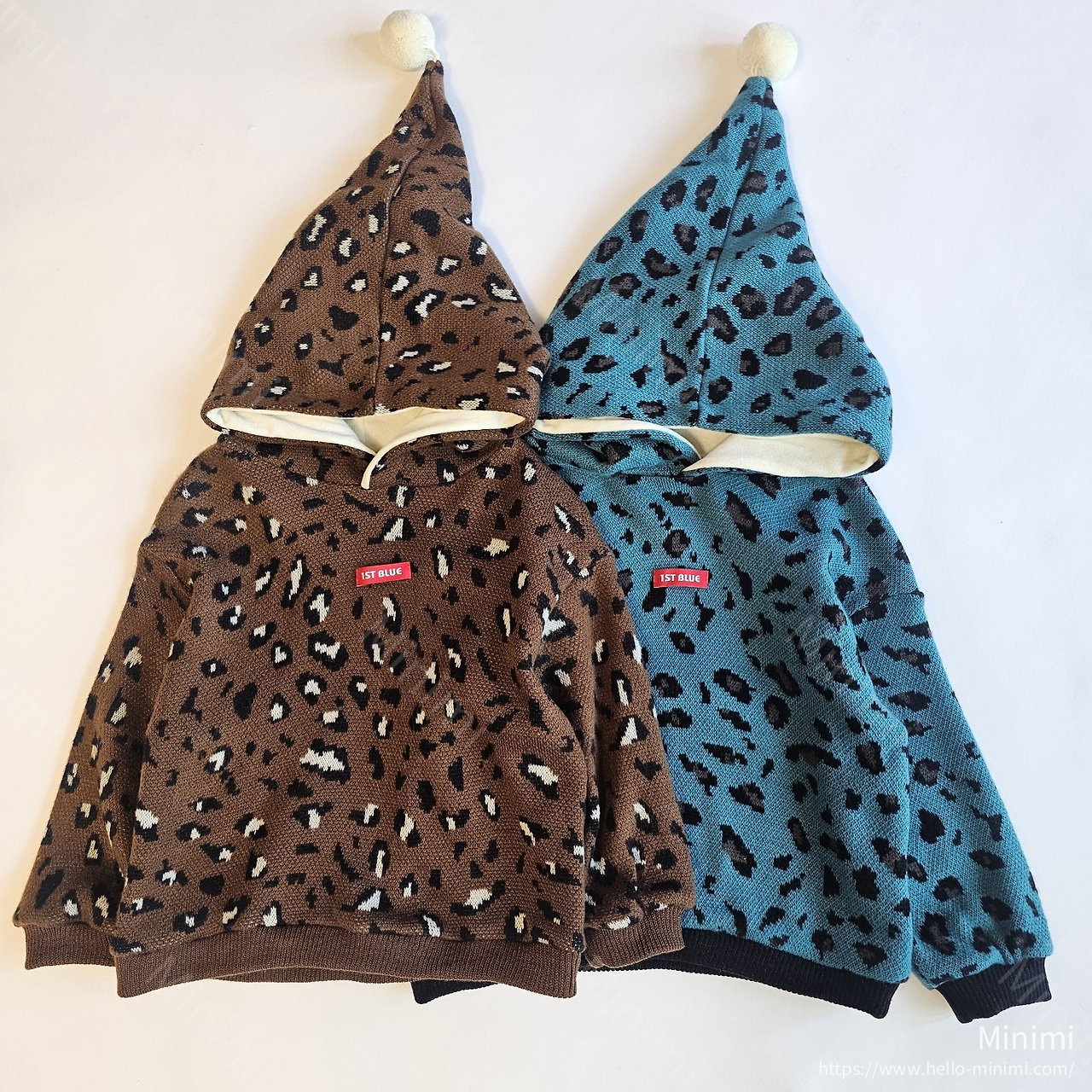 1st BLUE Leopard Cone Hoodie 細節圖 1