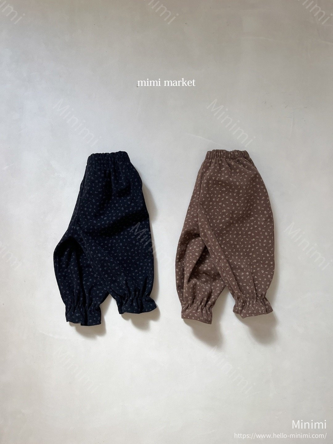 mimi-market Flower Corduroy Pants - 韓國童裝代購主圖
