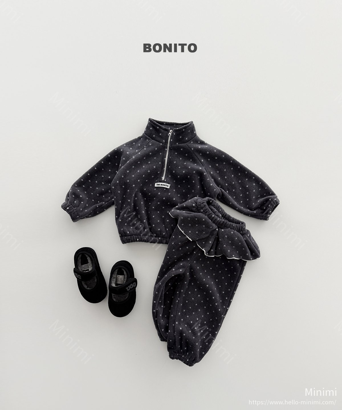 BONITO Dot Frill Half-Zip Set 細節圖 2