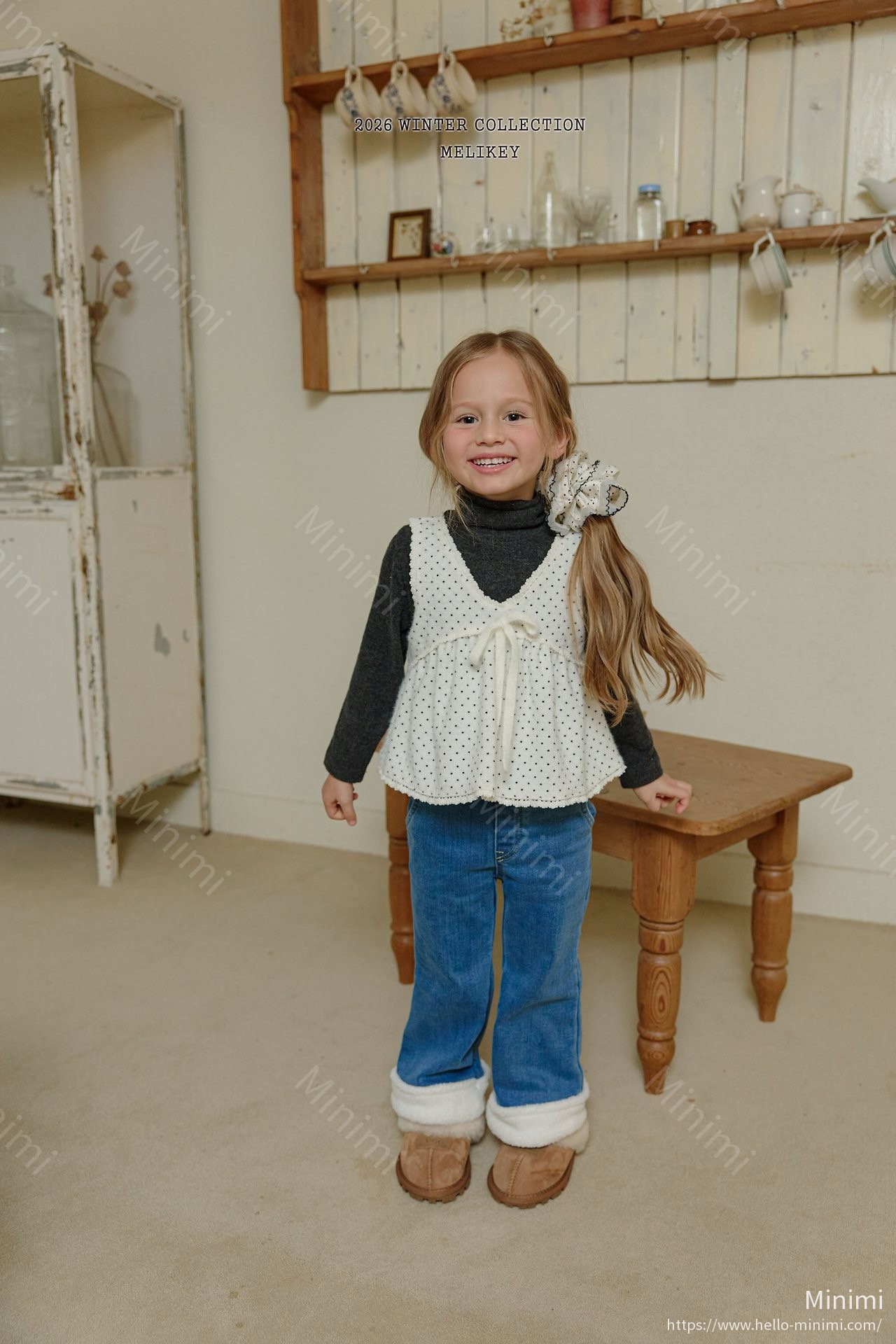 Melikey Wool Denim Heart Bootcut 細節圖 18