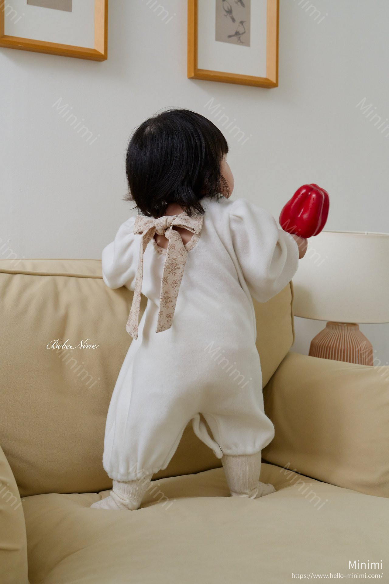 bebe nine Angel Brushed-Lining Romper 細節圖 8