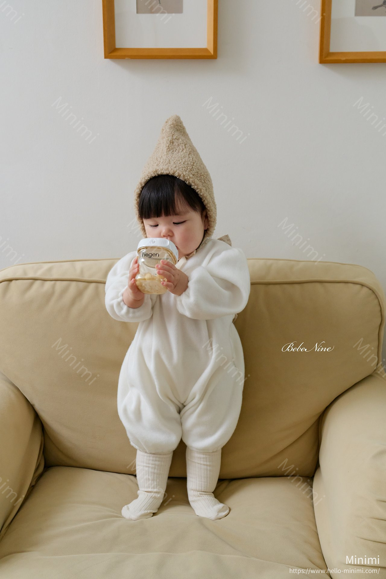 bebe nine Angel Brushed-Lining Romper 細節圖 7