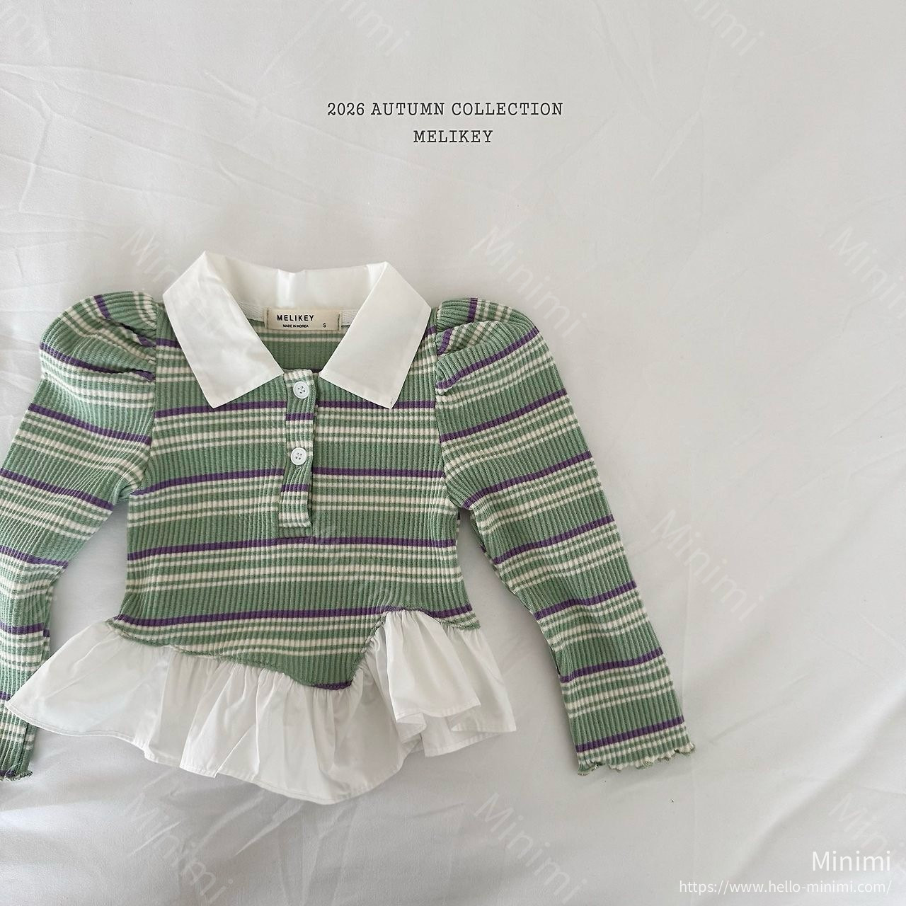 Melikey Diagonal Frill Collar T-shirt 細節圖 5