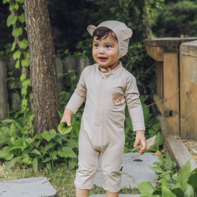 [UPF50+] Koongs Koongs [All-in-One] My Teddy Bear Rash Guard Set