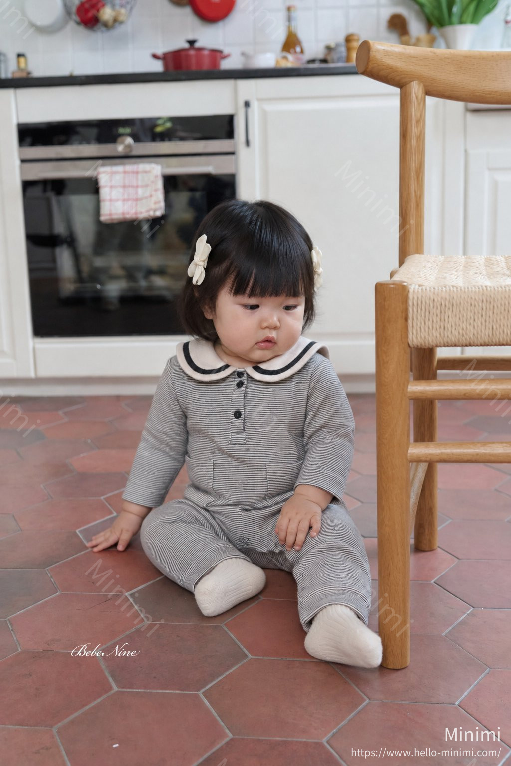 bebe nine Striped Sailor Romper 細節圖 12