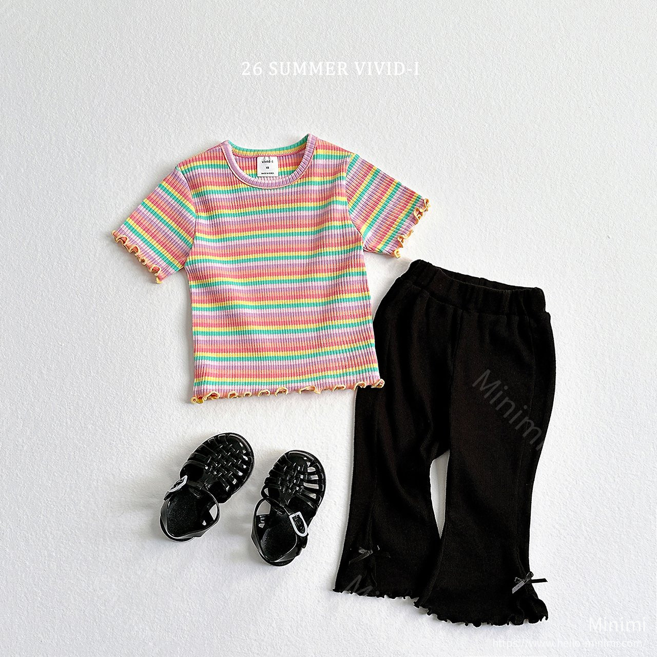 VIVID-I Ribbon Slit Fluted Cropped Pants 細節圖 16