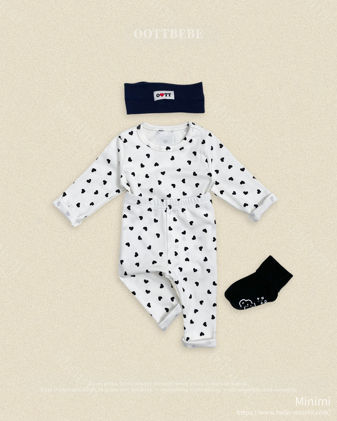 oott bebe Petite Heart Loungewear 細節圖 2