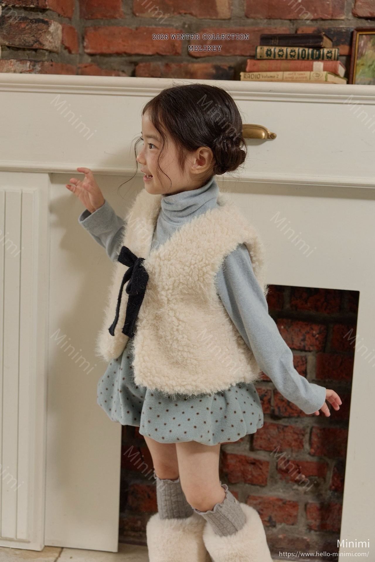 Melikey Cloud Fur Vest 韓國童裝現貨