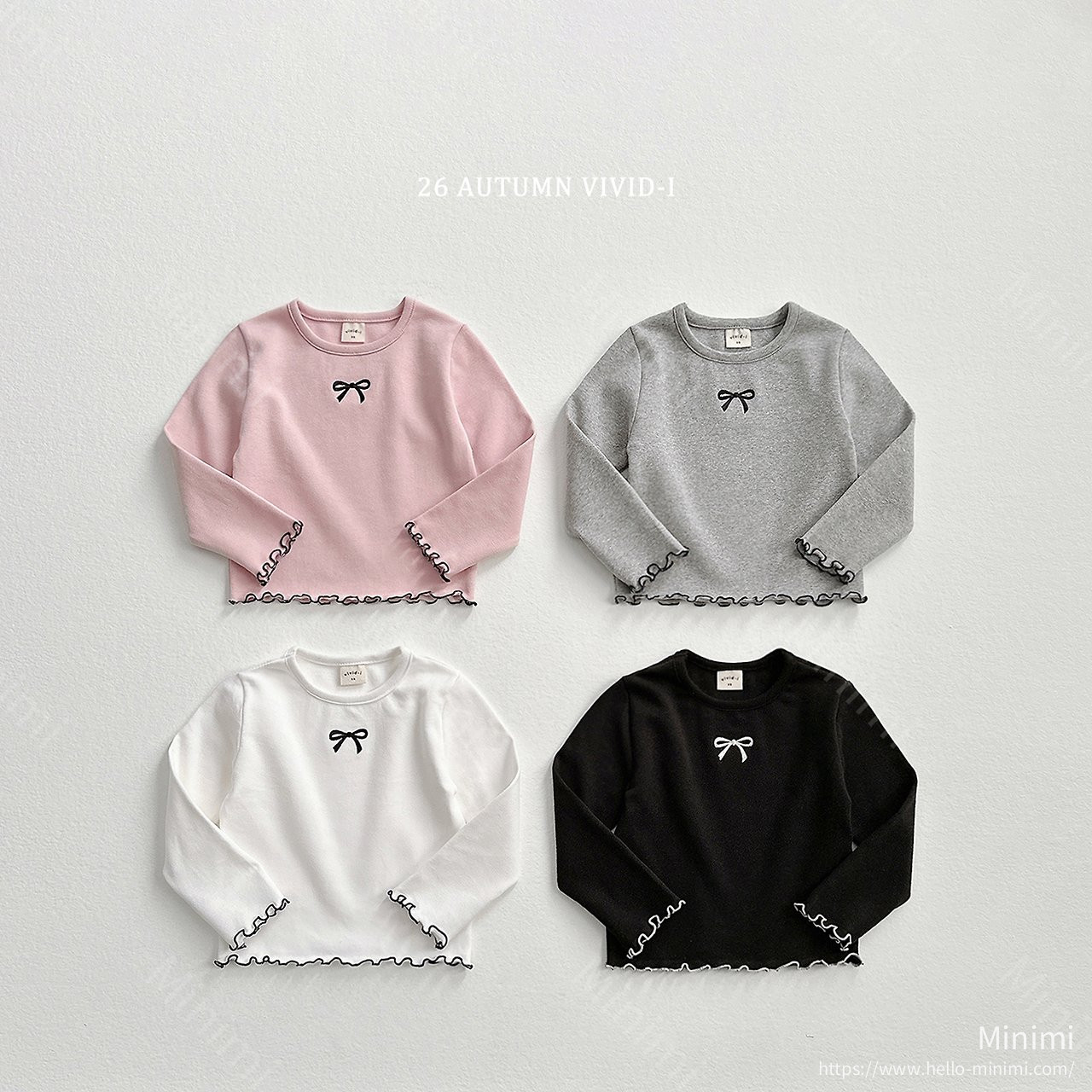 Ribbon Span Ruffle T-shirt