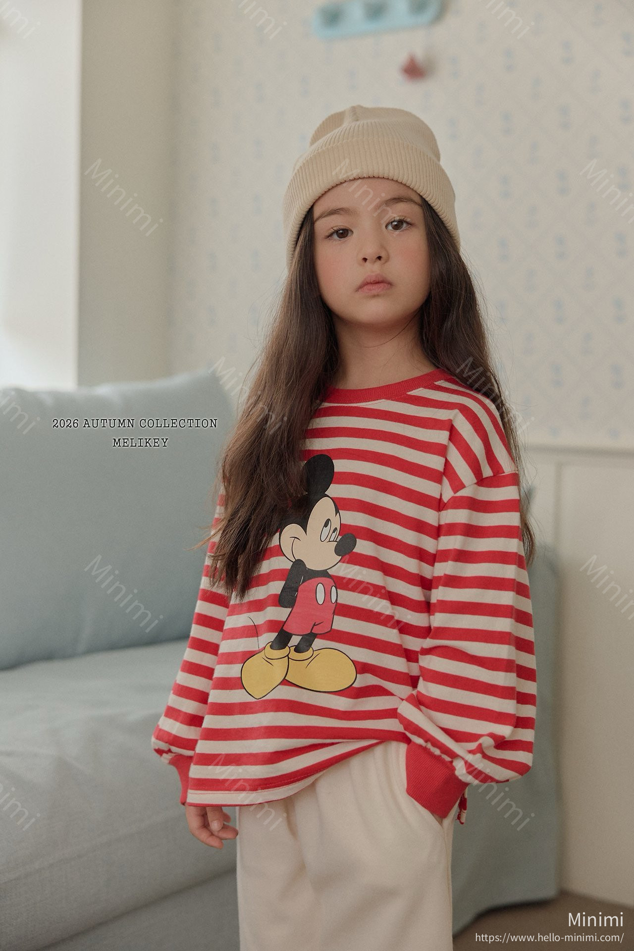 Melikey Mickey Ribbed Hem T-shirt 細節圖 15