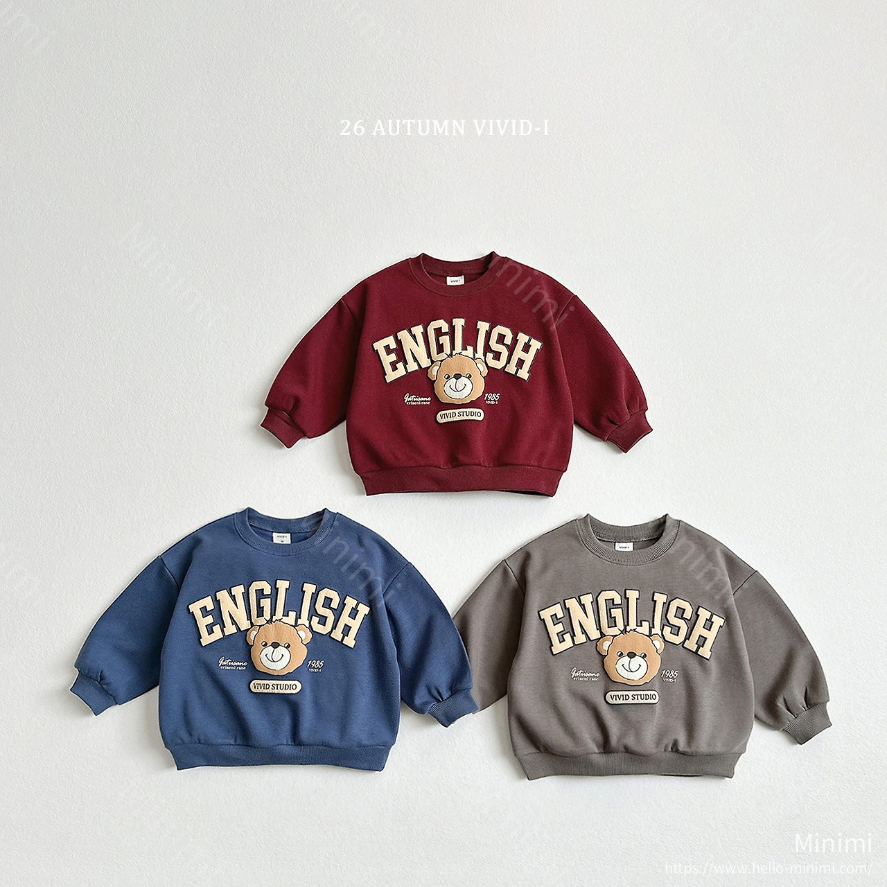 VIVID-I 3D English Bear Sweatshirt 細節圖 1