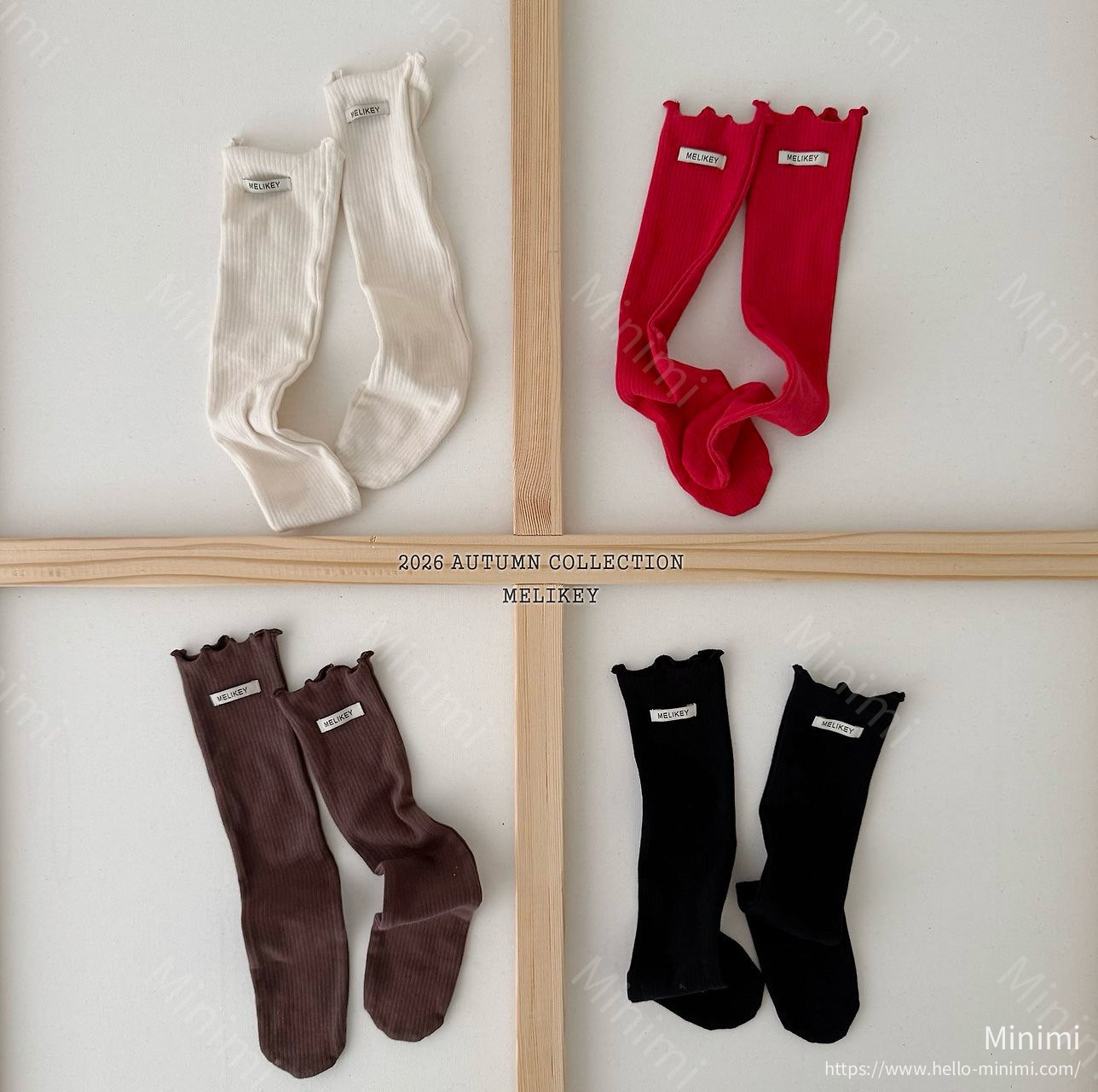 Melikey Basic Ribbed Socks - 韓國童裝代購主圖