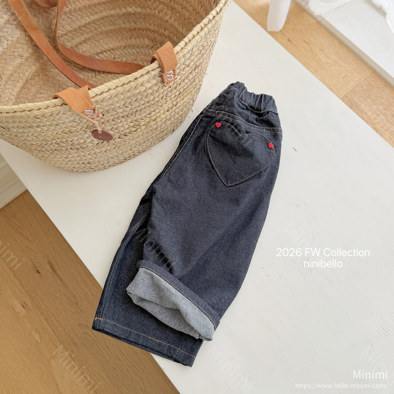 ninibello Tommy Heart Denim Pants 細節圖 3