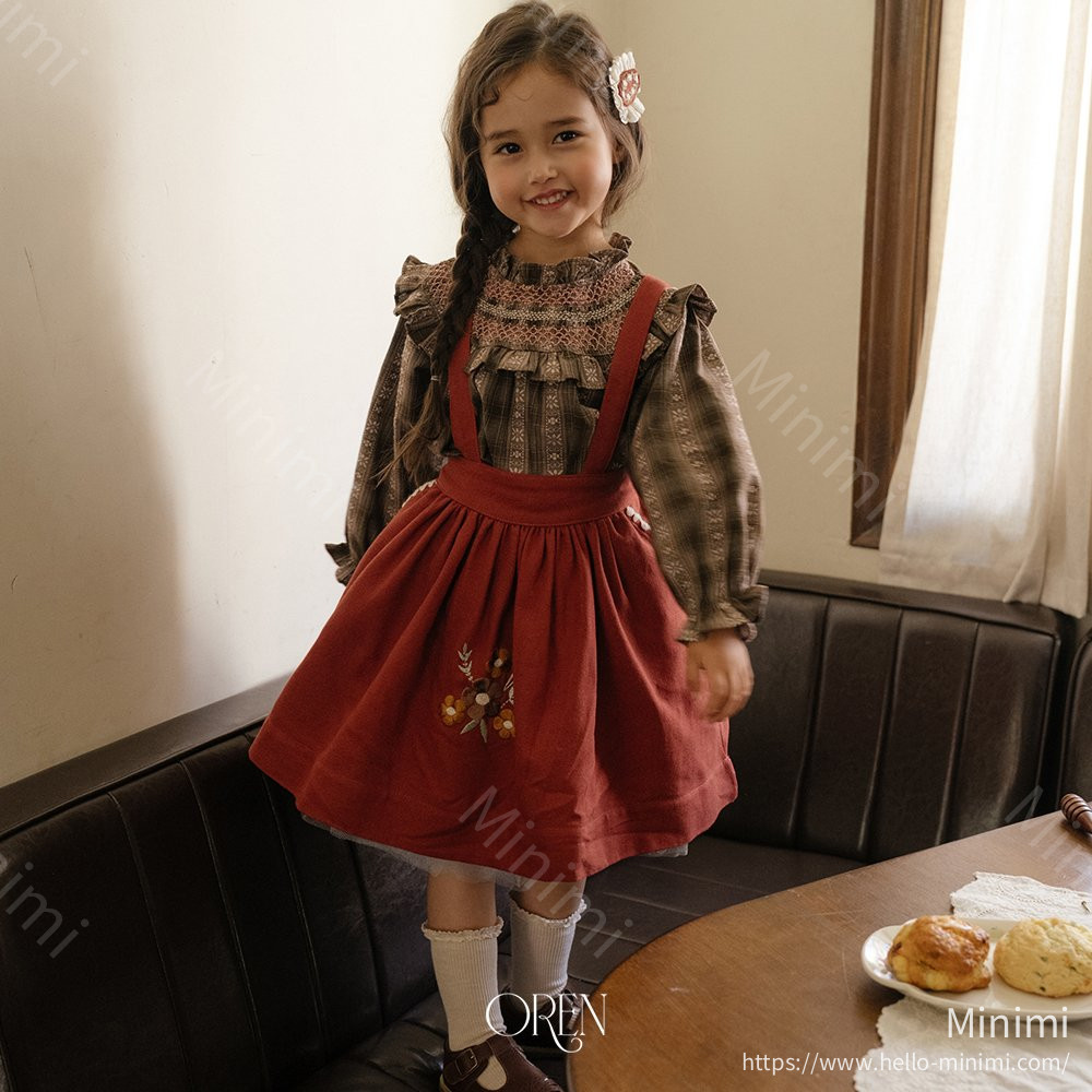 Oren Autumn Bloom Jumper Skirt - 韓國童裝代購主圖