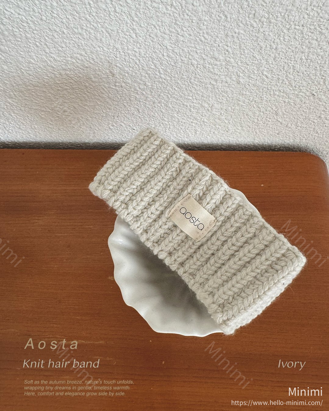 Aosta atelier Knit Cookie Headband 細節圖 1
