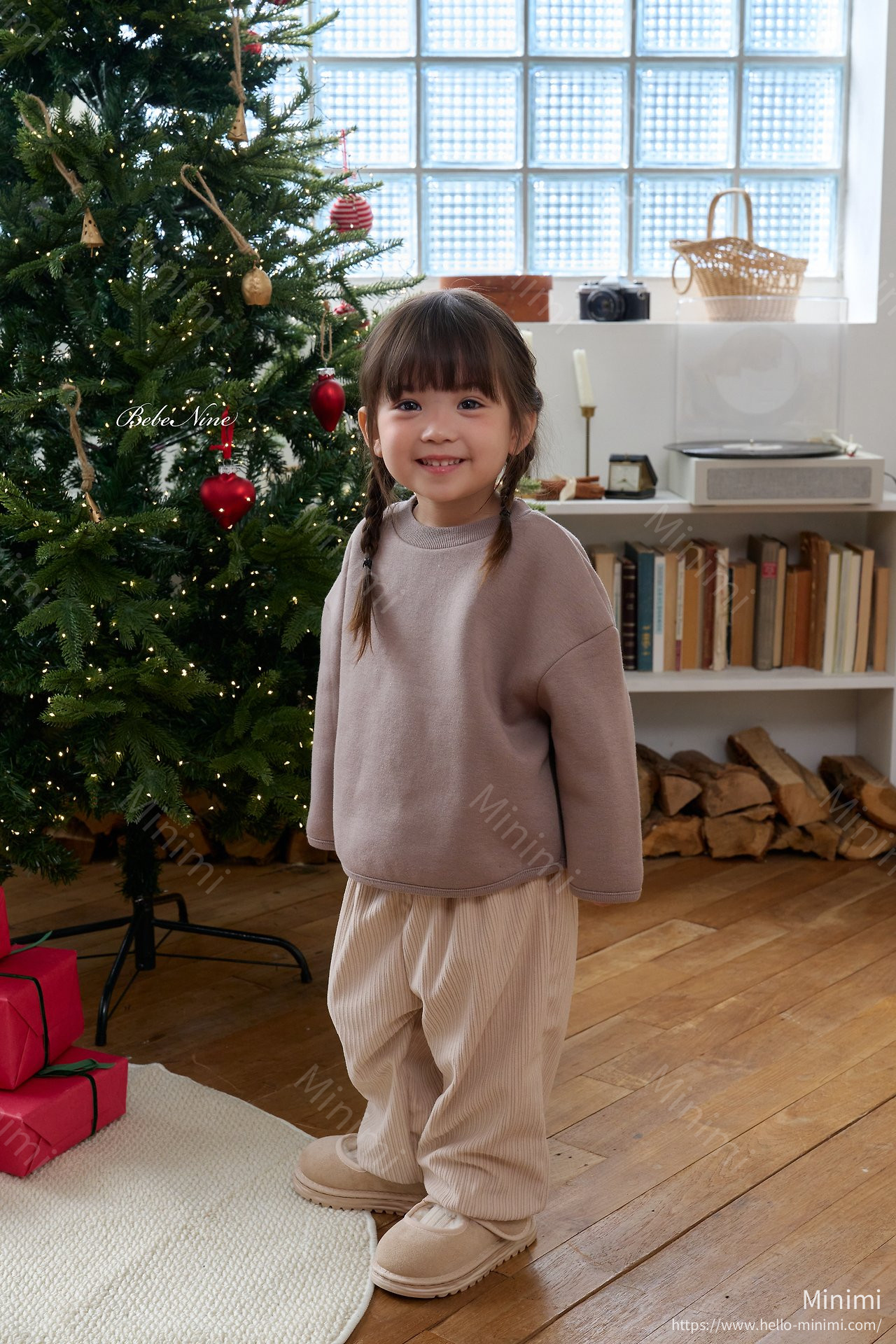 bebe nine Brushed-Lining Loose Corduroy Pants 細節圖 4