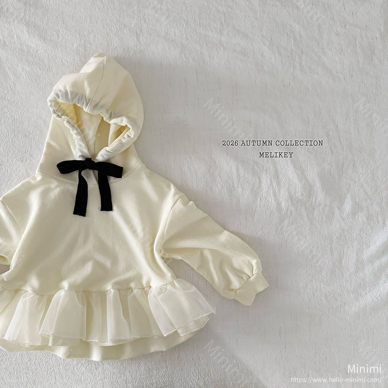 Melikey Cha-cha Frill Hooded T-shirt 細節圖 5
