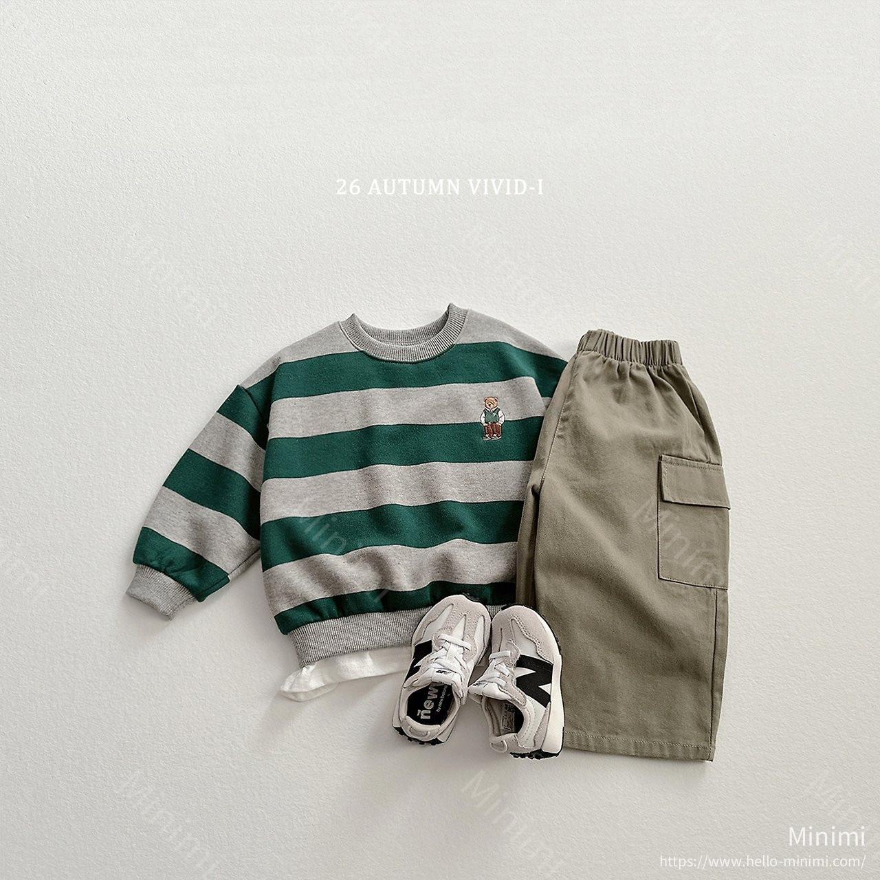 VIVID-I Big Stripe Bear Embroidery Sweatshirt 細節圖 8