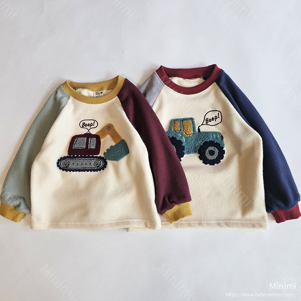 1st BLUE Boucle Car Sweatshirt 細節圖 1