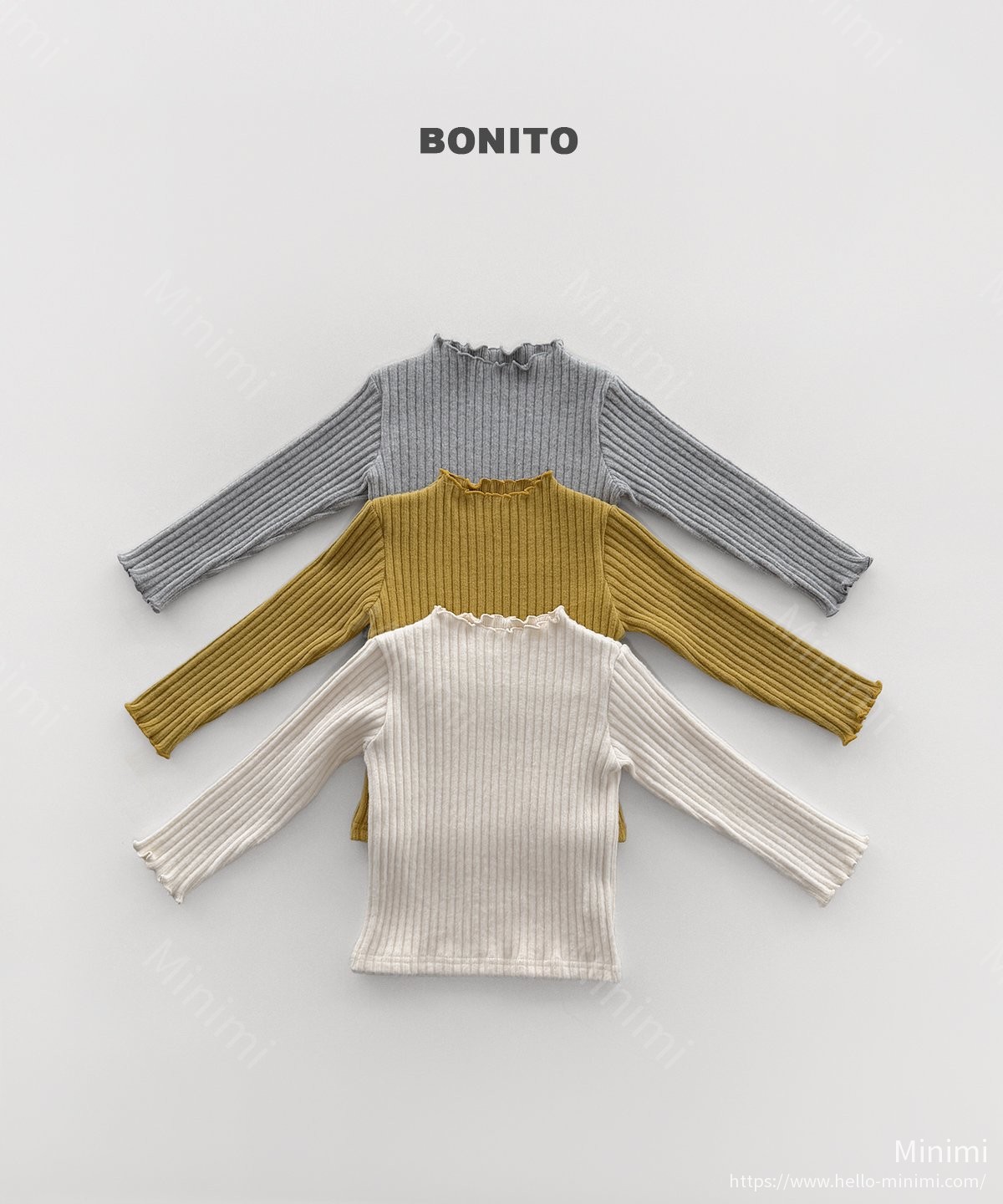BONITO Wide Rib Turtleneck Tee 韓國童裝現貨