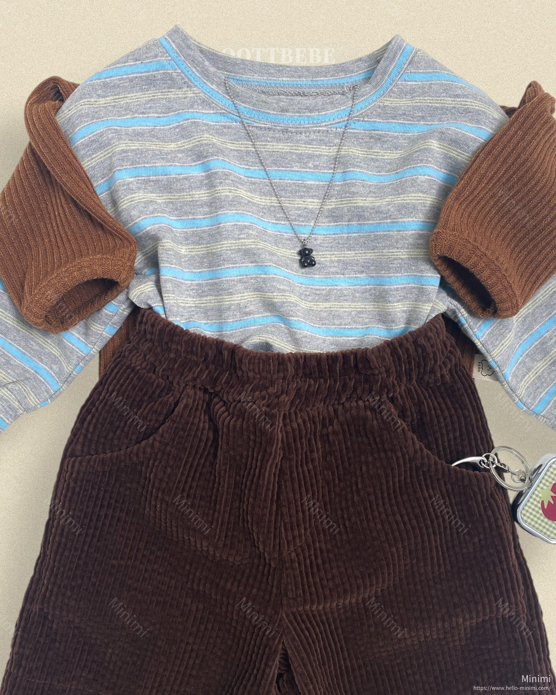 oott bebe Tomboy Ribbed T-shirt (Kids) 細節圖 5