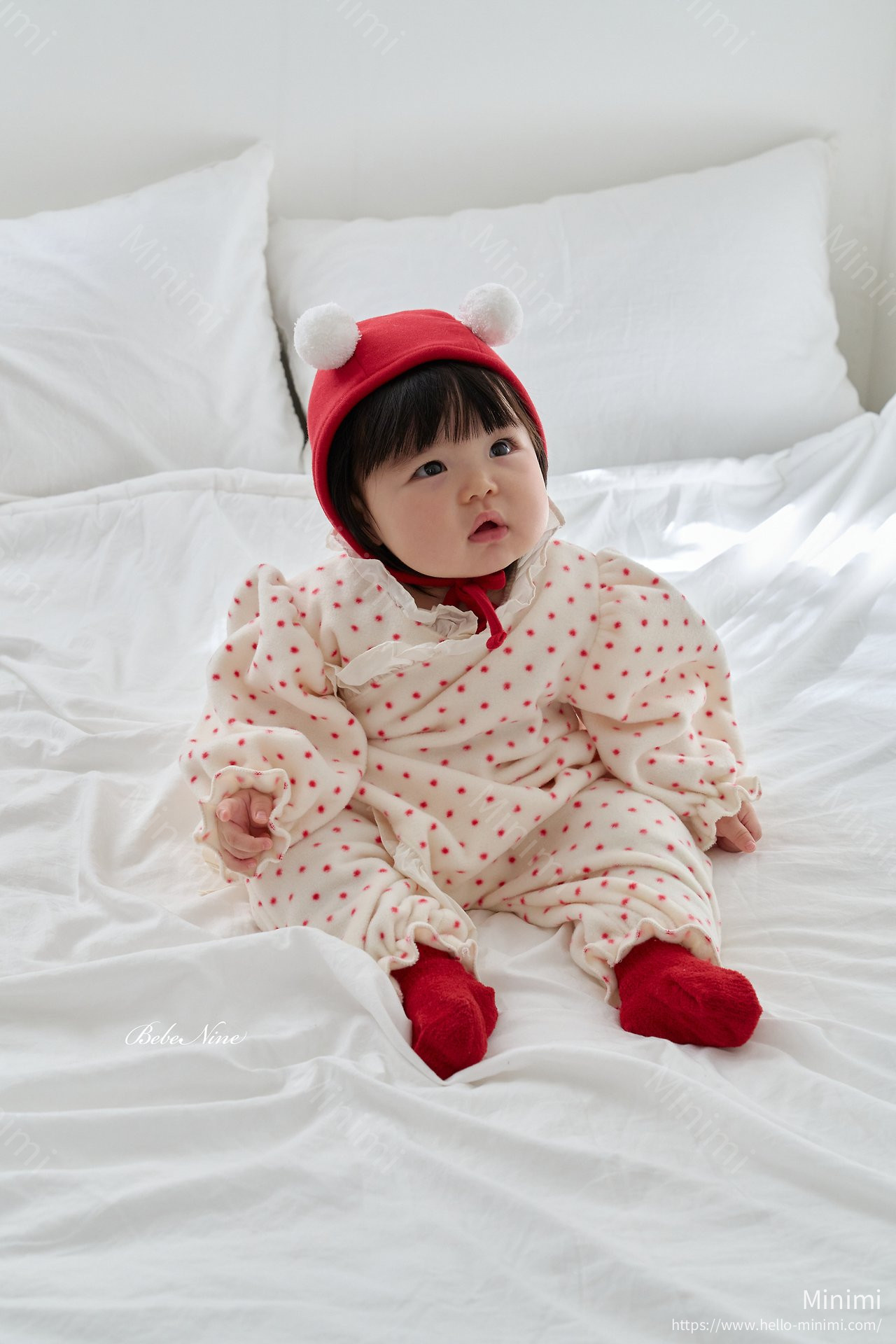 bebe nine Polka Dot Frill Romper 細節圖 6