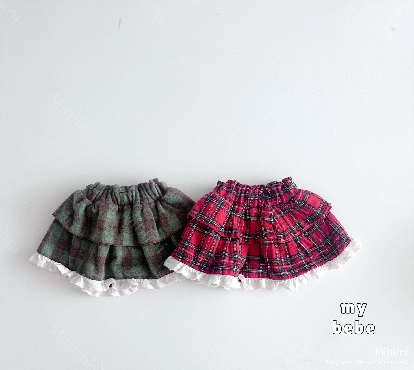 my_bébé Check Tiered Skirt 細節圖 2