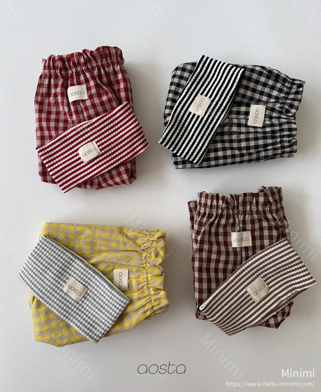 Aosta atelier Caramel Check Pants 細節圖 3