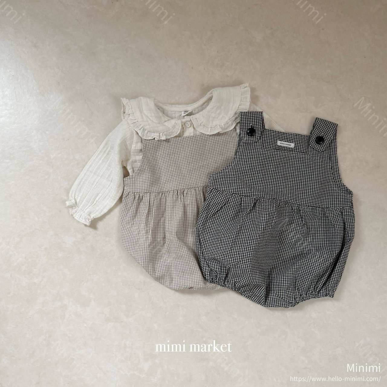 mimi-market Check Suspender Suit 細節圖 12