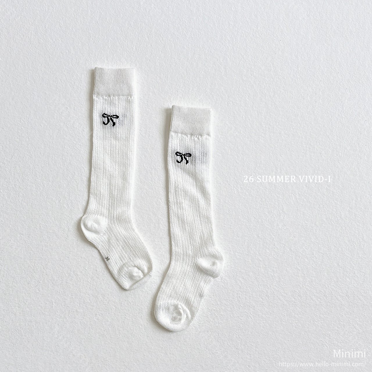 VIVID-I Ribbon Embroidery Knee Socks 細節圖 1