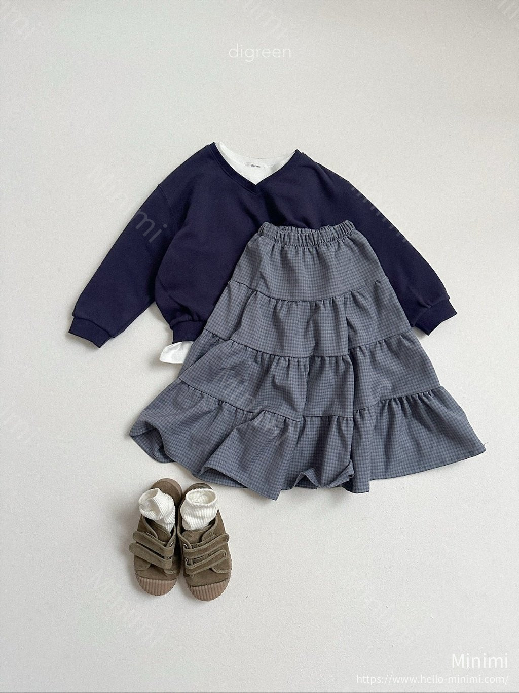 digreen Check Ruffle Skirt 細節圖 9