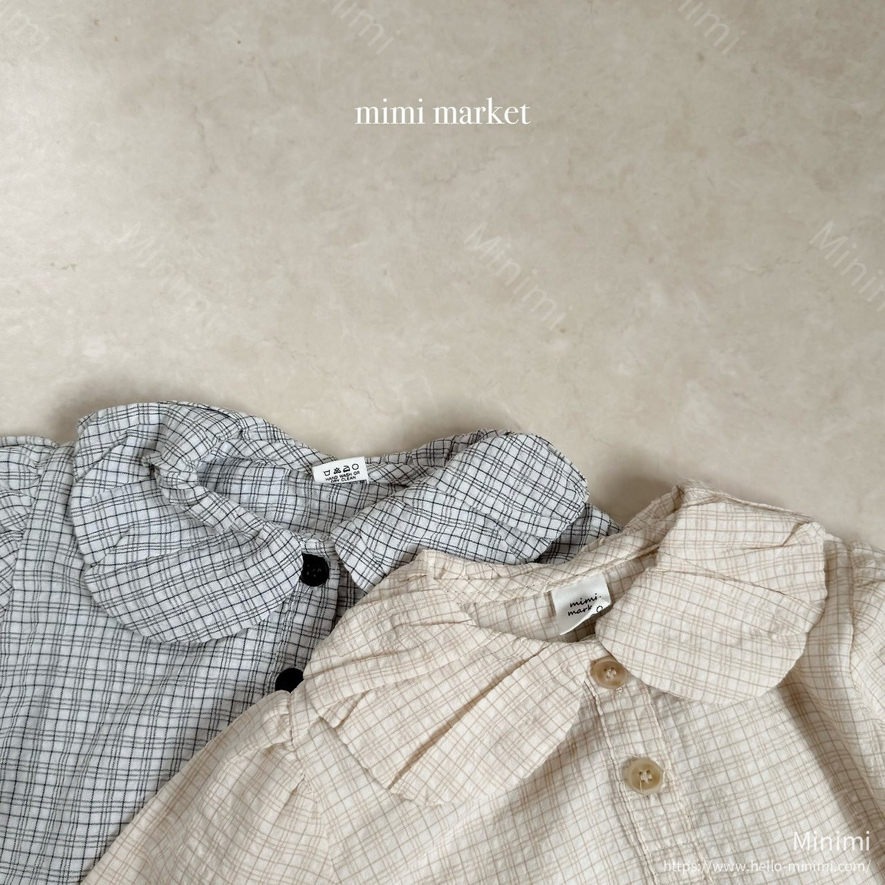 mimi-market Check Balloon Blouse 細節圖 18