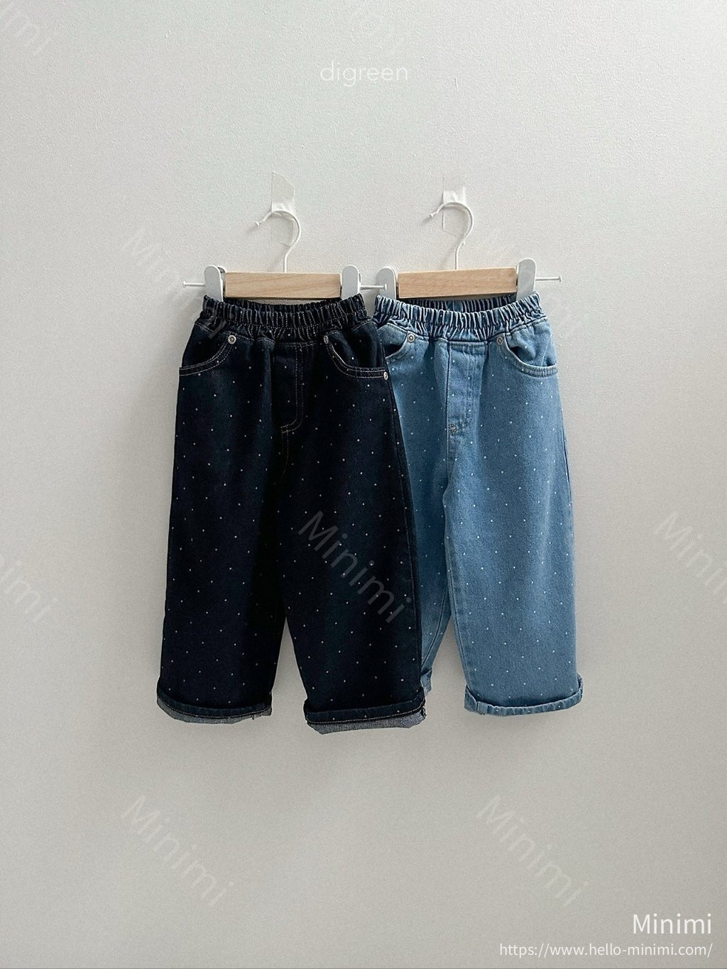 digreen Dot Denim Pants - 韓國童裝代購主圖