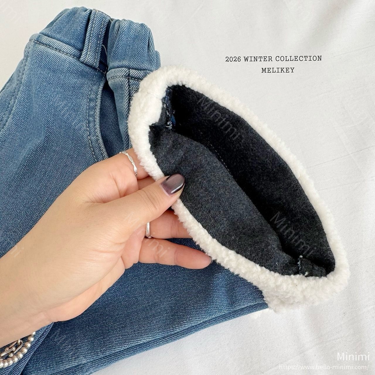 Melikey Wool Denim Heart Bootcut 細節圖 25