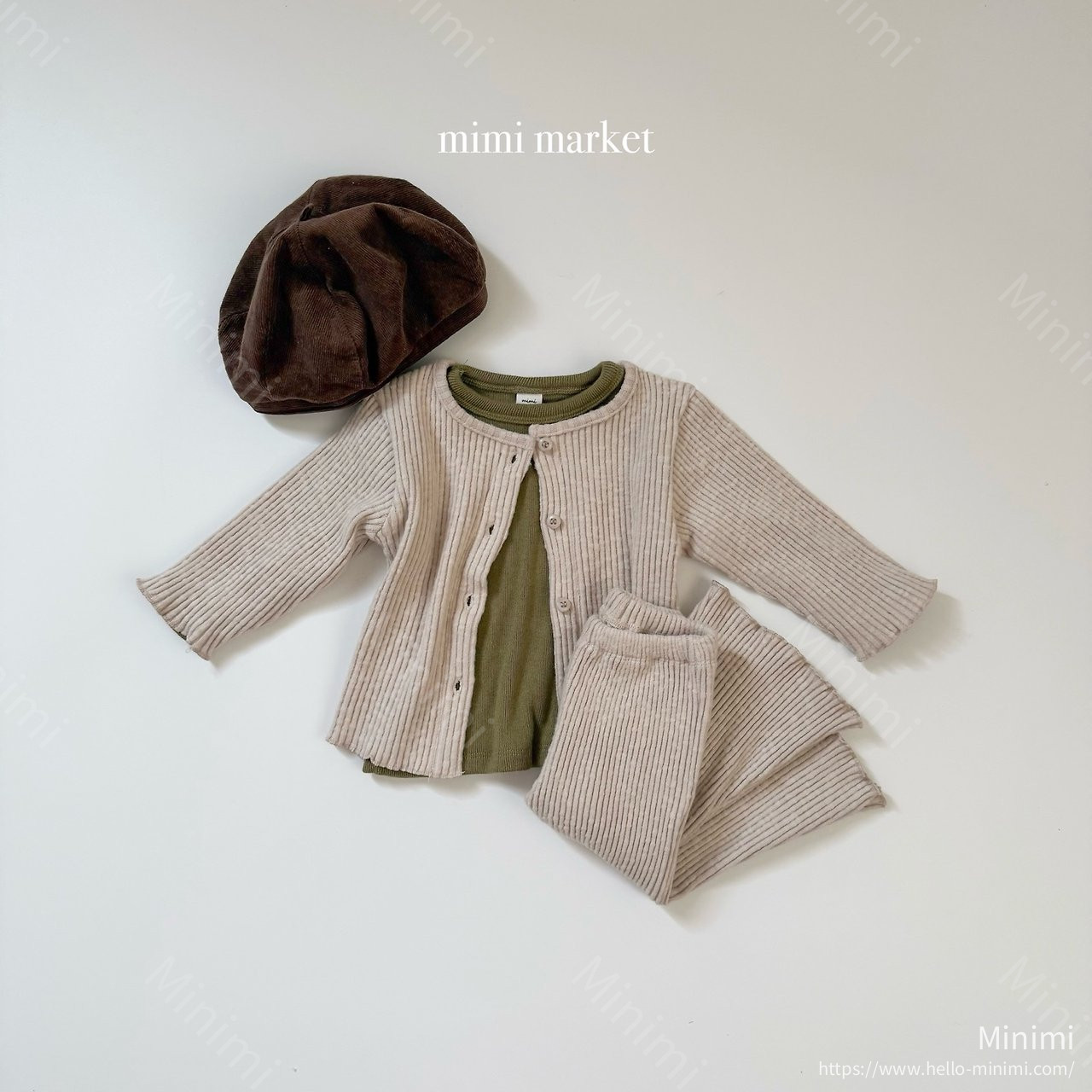 mimi-market Ribbed Cardigan 細節圖 3