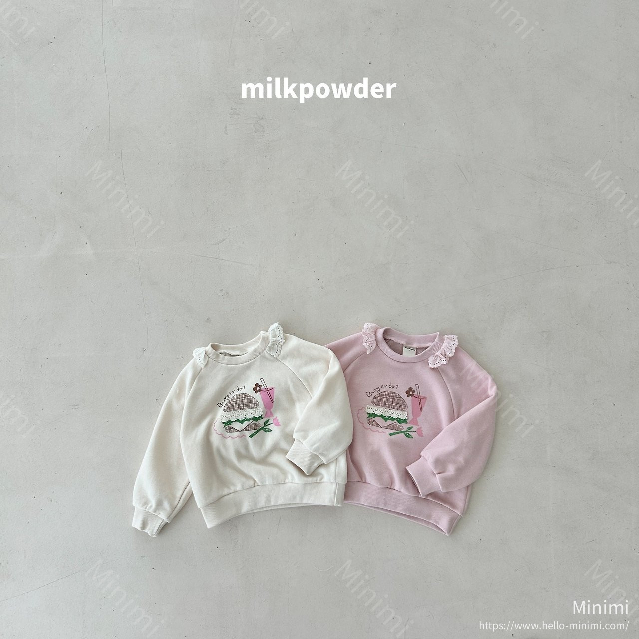 milkpowder Burger Sweatshirt 韓國童裝現貨