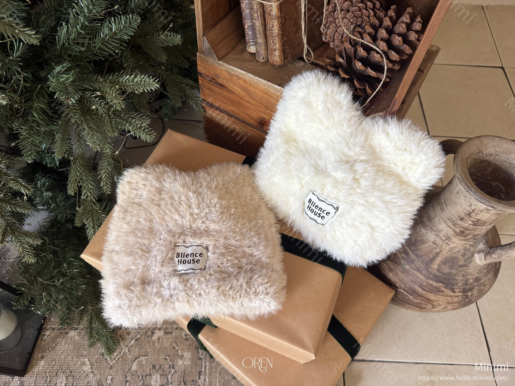 Oren Cat Fake Fur Beanie 細節圖 1
