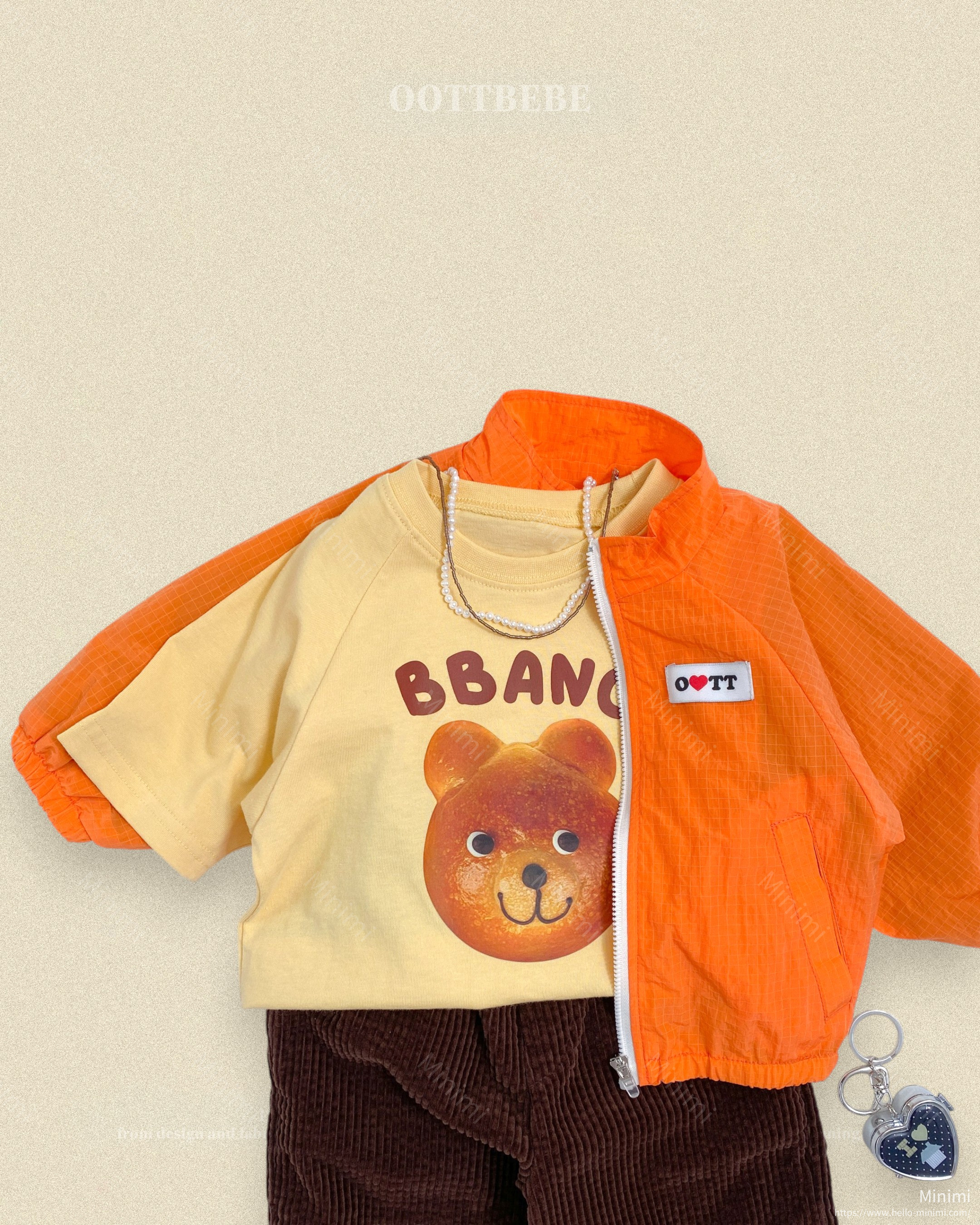 oott bebe Bread Raglan T-shirt (Kids) 細節圖 8