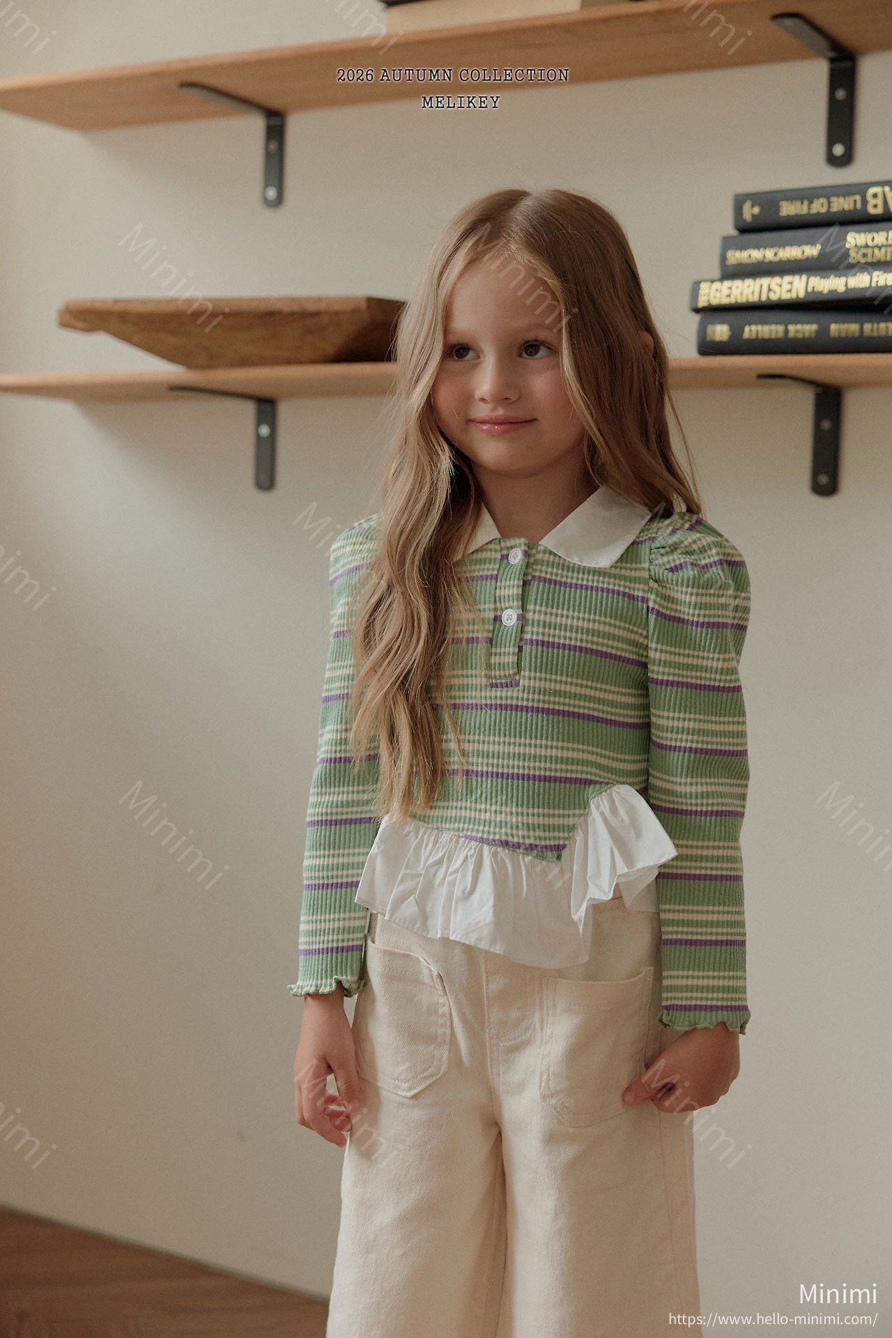 Melikey Diagonal Frill Collar T-shirt 細節圖 11