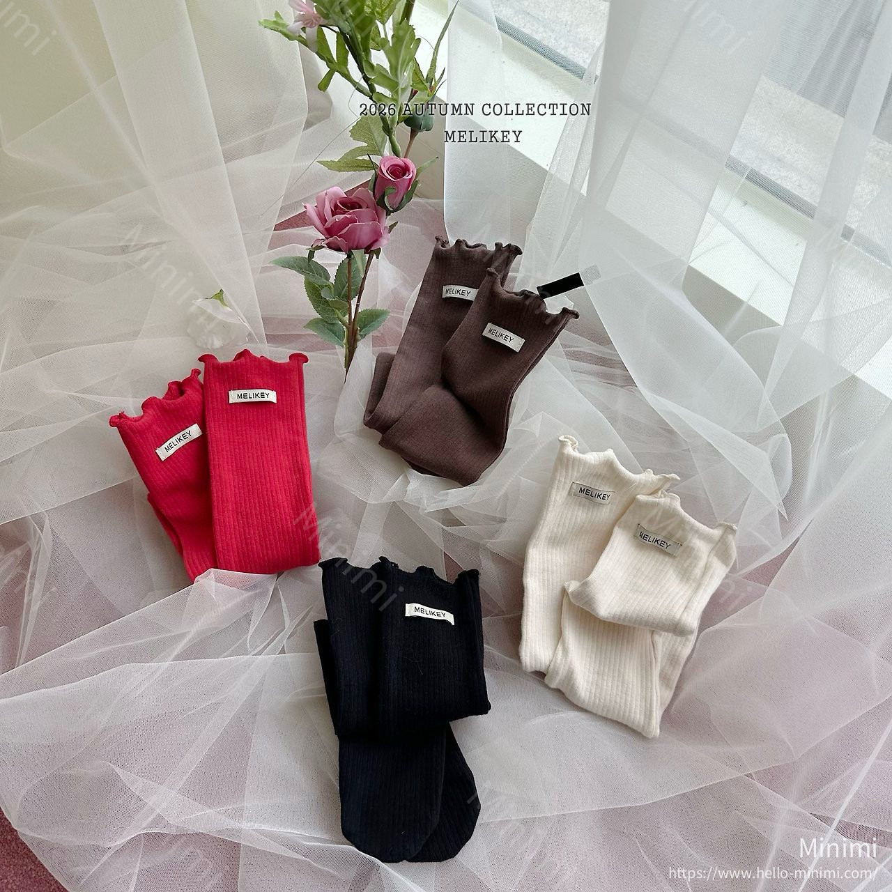 Melikey Basic Ribbed Socks 細節圖 1