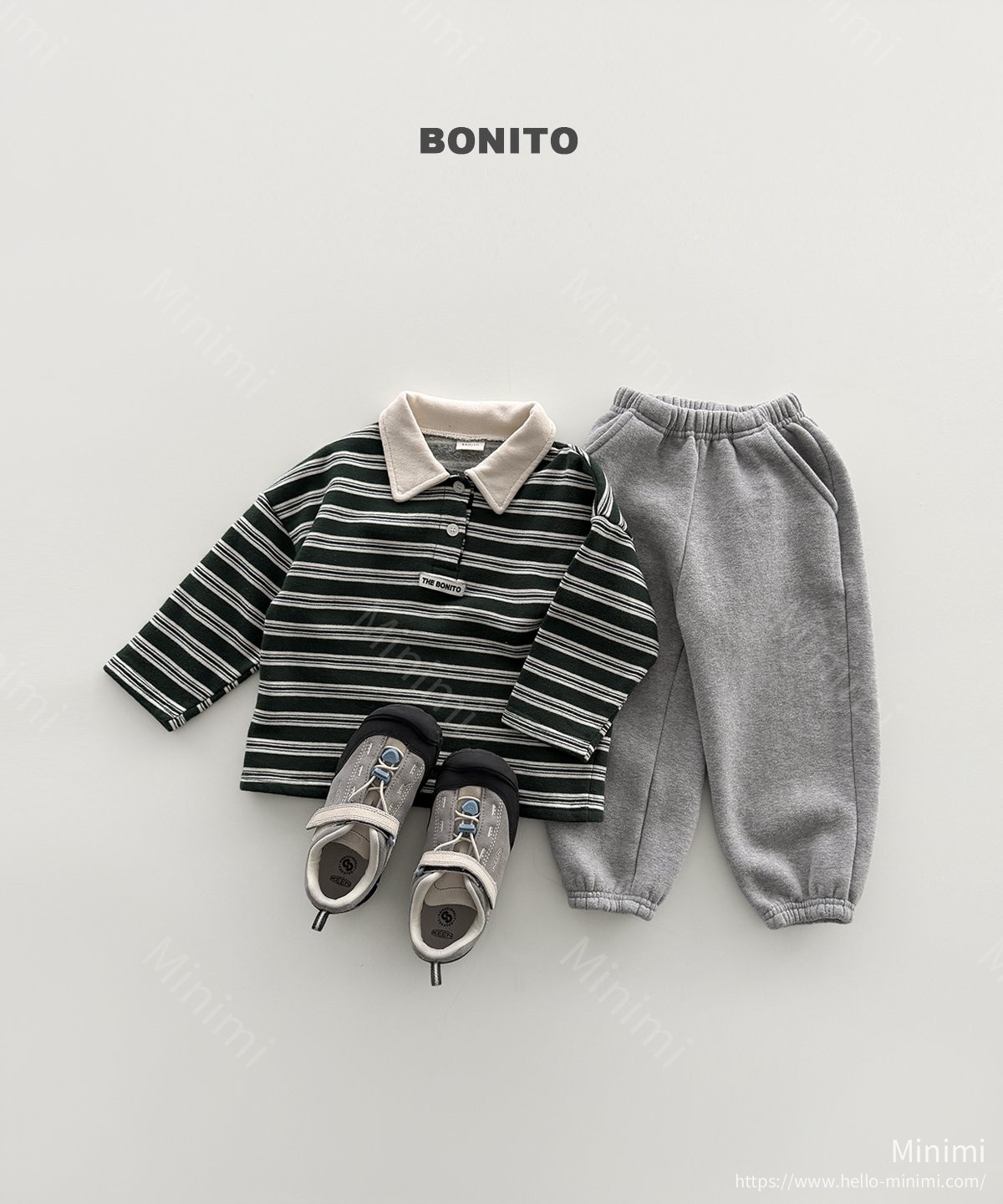 BONITO Stripe Choco Collar Tee 細節圖 4