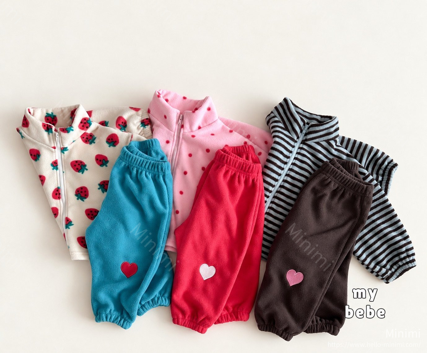 my_bébé Heart Fleece Pants 細節圖 1