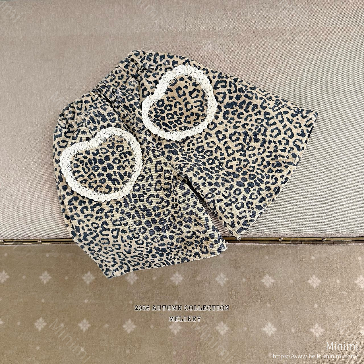 Melikey Leopard Heart Bermuda Shorts 韓國童裝現貨