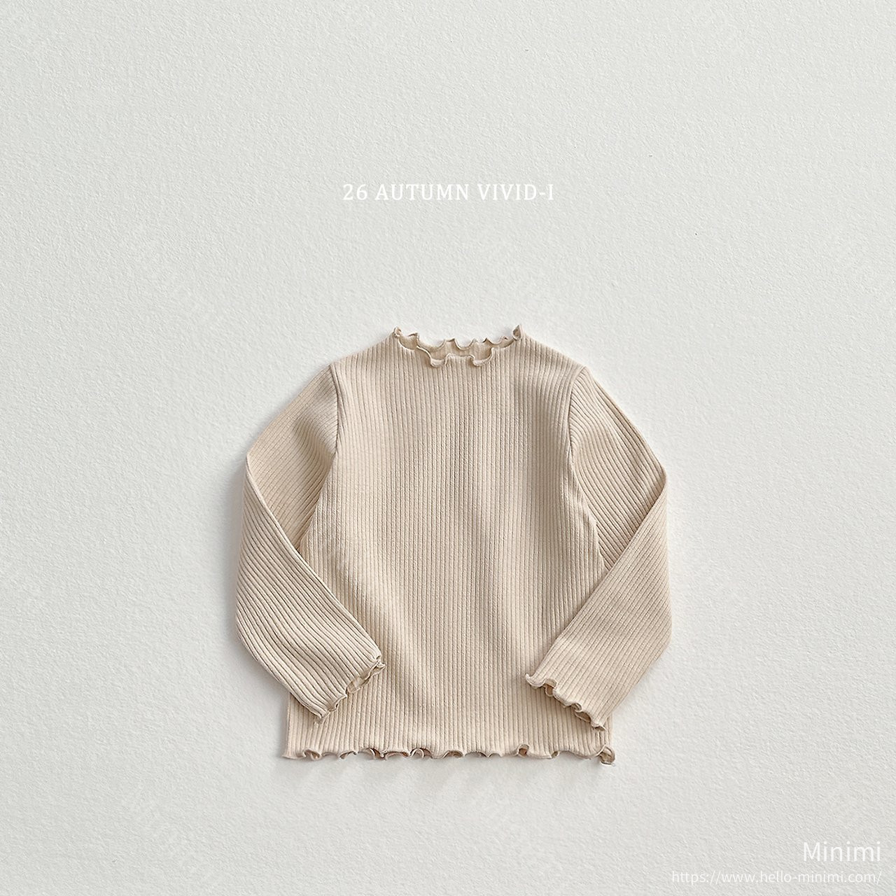 VIVID-I Soft Ribbed Ruffle T-shirt 細節圖 1