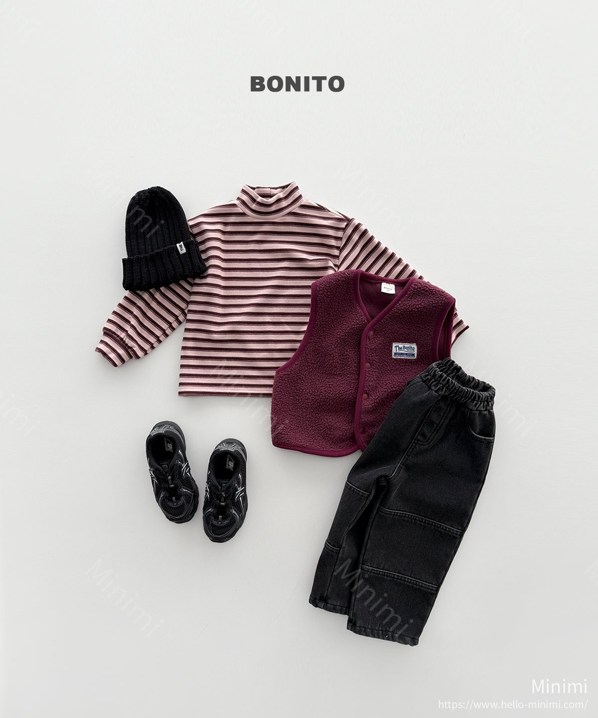 BONITO Retro Loose Stripe Turtleneck 細節圖 7