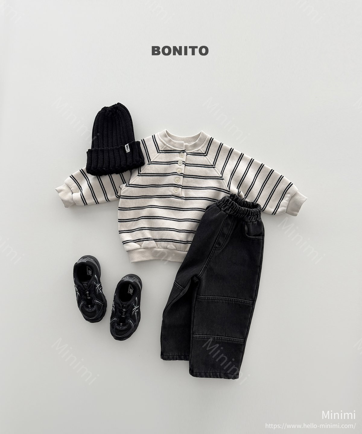 BONITO Stripe Henry Neck Sweatshirt 細節圖 4